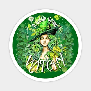 A Little Green Witchy Magnet